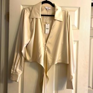 Fashion to Figure Frankie Tavares satin wrap top